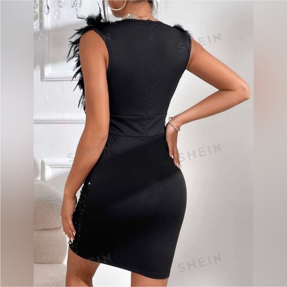 Sequinned Feather Dress - Picture 4 of 4